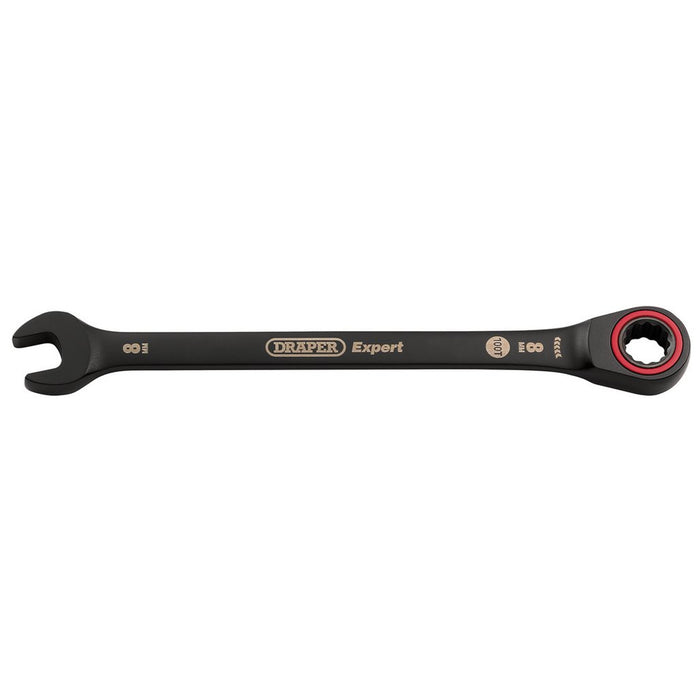 Draper Tools Expert HI-TORQ Metric Ratchet Combination Spanner 8mm Black