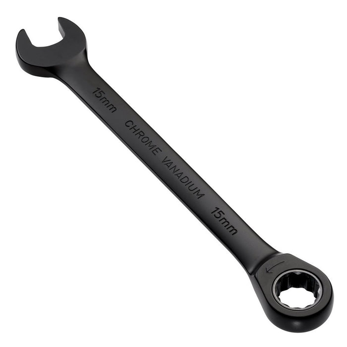 Draper Tools Expert HI-TORQ Metric Ratchet Combination Spanner 15mm Black
