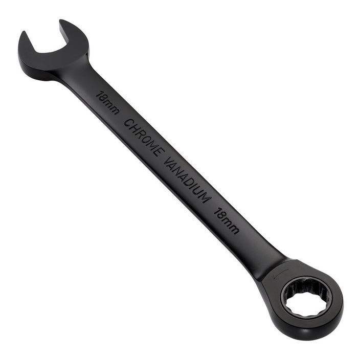 Draper Tools Expert HI-TORQ Metric Ratchet Combination Spanner 18mm Black