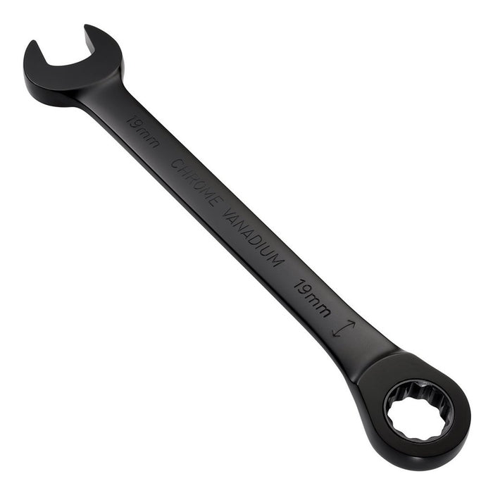 Draper Expert HI-TORQ® Metric Reversible Ratchet Combination Spanner, 19mm, Black