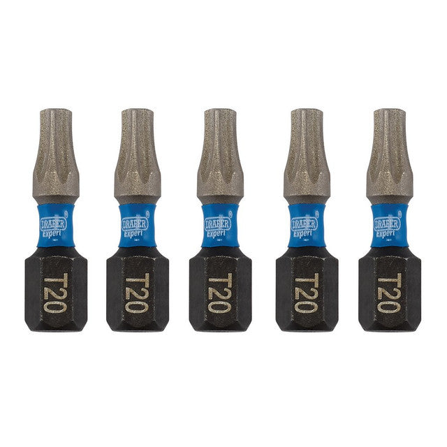 Draper Expert TX-STAR® Impact Screwdriver Bits T20 x 25mm 1/4