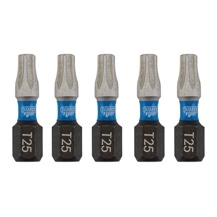 Draper Expert TX-STAR® Impact Screwdriver Bits T25 x 25mm 1/4