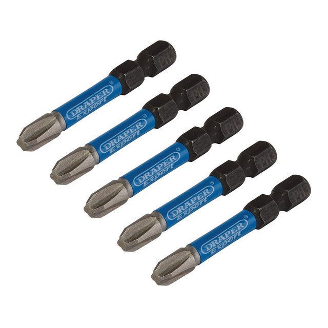 Draper Expert Cross Slot/PH Type Impact Screwdriver Bits PH3 x 50mm 1/4