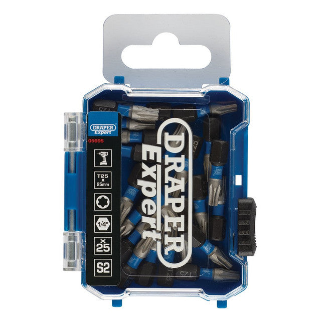 Draper Expert TX-STAR® Impact Screwdriver Bits T25 x 25mm 1/4
