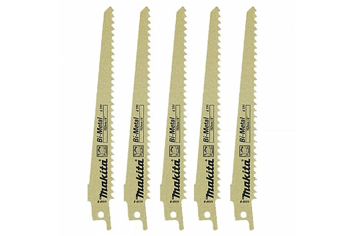 Makita Recipro Blade Bi-Metal 152 - 6Tpi (5Pk)