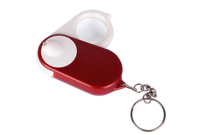 Pocket Magnifier X10 With LED Light
