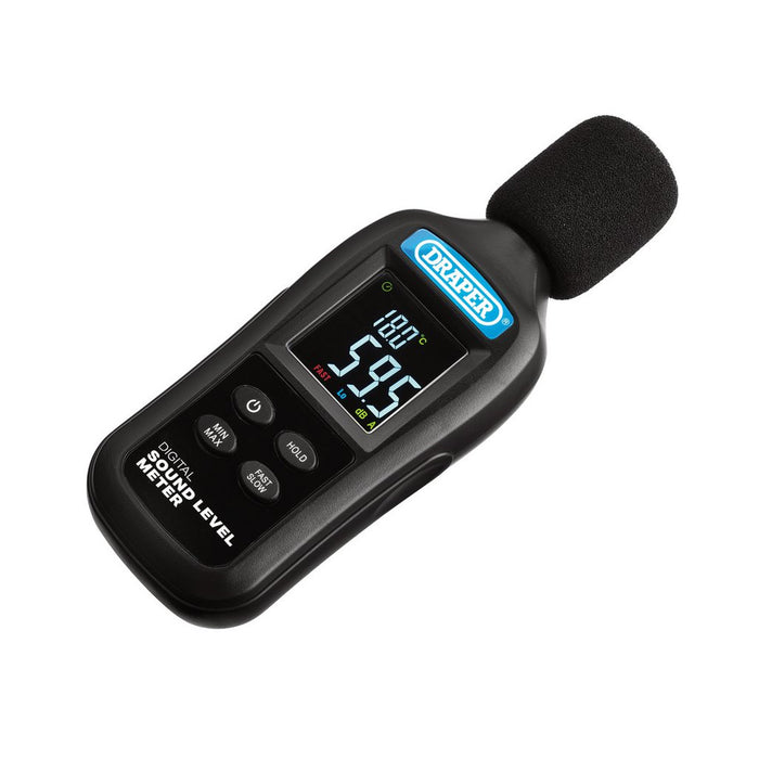 Draper Handheld Digital Sound Level Meter, 35-135dB and -20 to +70°C
