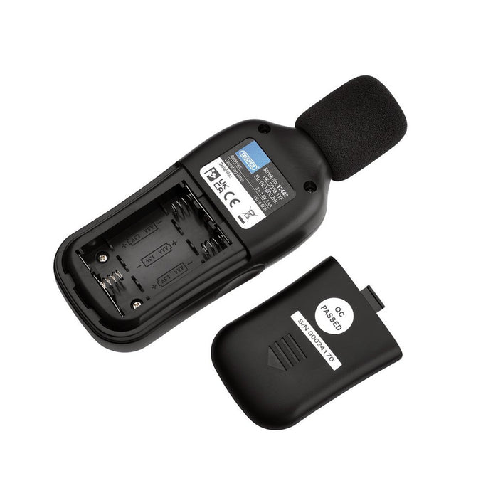 Draper Handheld Digital Sound Level Meter, 35-135dB and -20 to +70°C