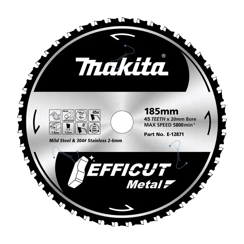 Makita Efficut Metal TCT Saw Blade 185 x 20 x 45T For Sale Online