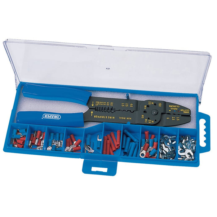 Draper Tools 5 Way Crimping Tool and Terminal Kit, 240mm