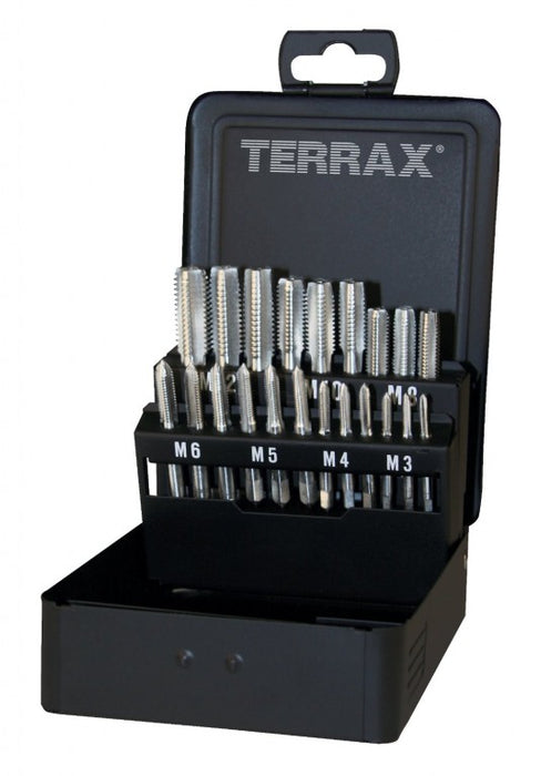 Terrax by Ruko 21 Pce HSS-G Threading Tap Set M3-M12 A245006
