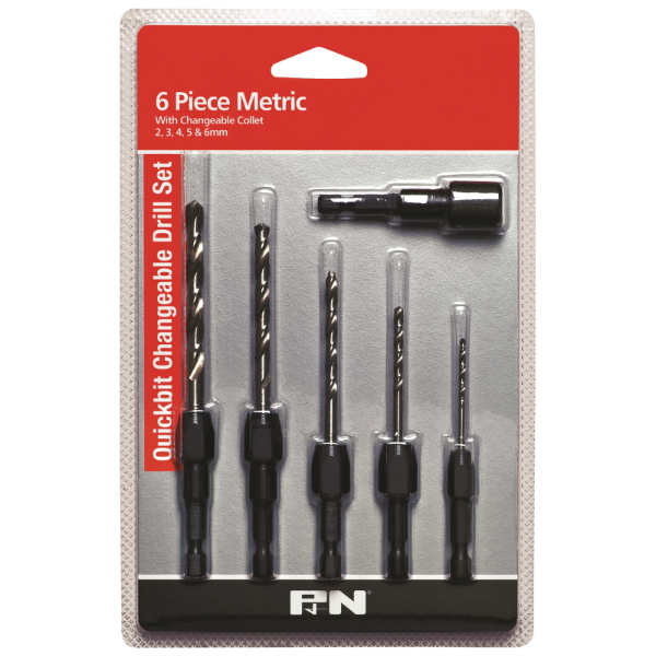 P&N Quickbit Changeable Drill Set 2-6mm x 1/4