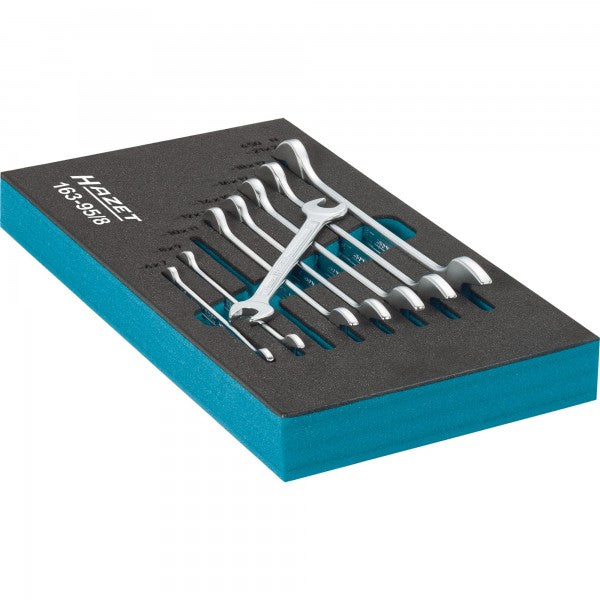 Hazet 8Pce Double Open-End Wrench Set 163-95/8 Modular Insert Tray