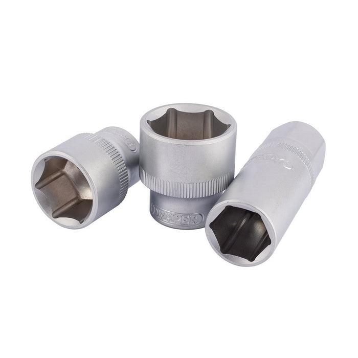 Draper Tools 1/2 Sq. Dr. Combined MM/AF Socket Set, 33 Pce