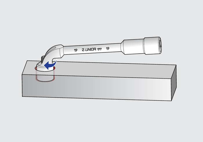 Unior 176 Double Ended Offset Socket Wrench 12mm