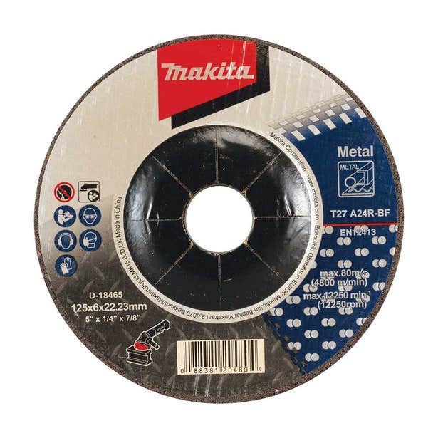 Makita 125x6x22.23mm Metal Grinding Disc 25 Piece
