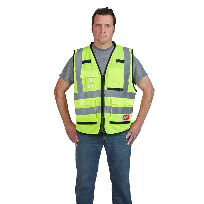 Milwaukee Premium High Visibility Vest Yellow Size L/XL