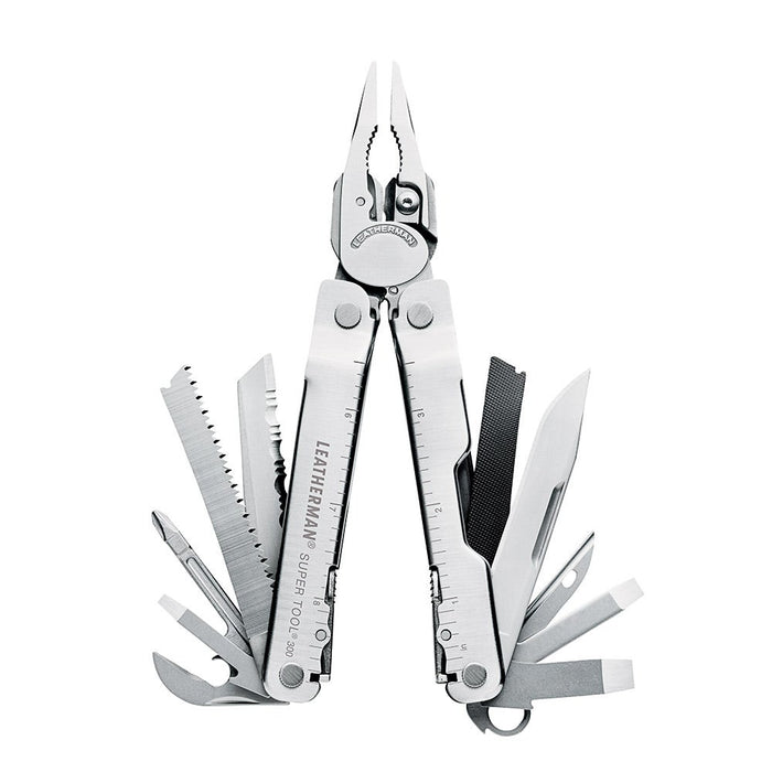 Leatherman 19 Tool Supertool 300 Heavy Duty Multi-Tool with Nylon Button Sheath Peg