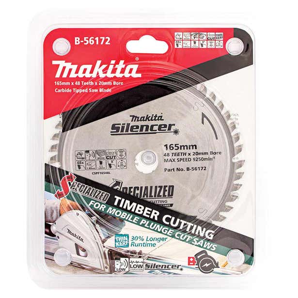Makita 165 48T Plunge Saw-T/Kerf TCT Wood Circular Saw Blade