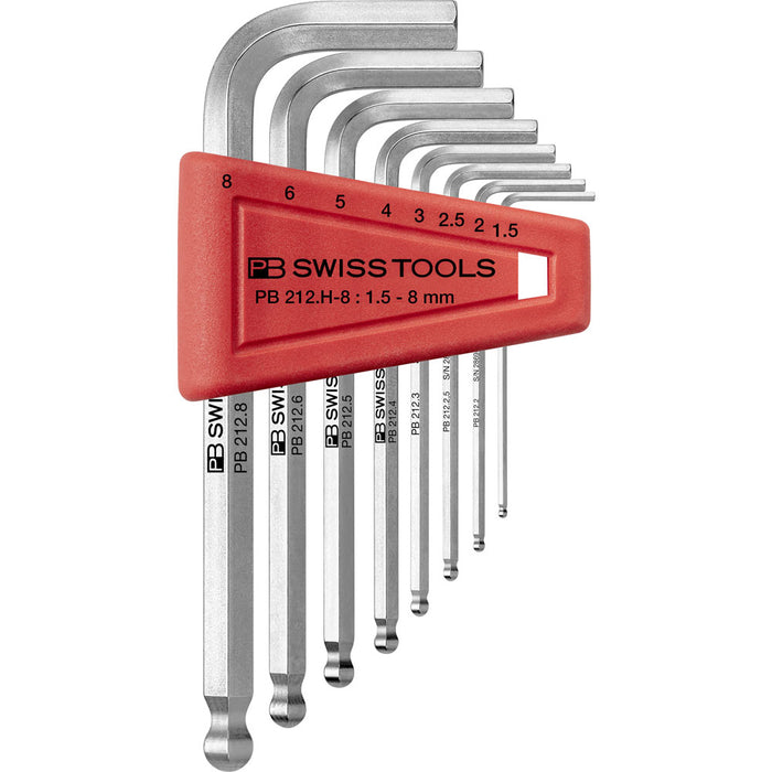 PB Swiss 8 Pce Hexagon Key L-Wrench Set with Ball Point