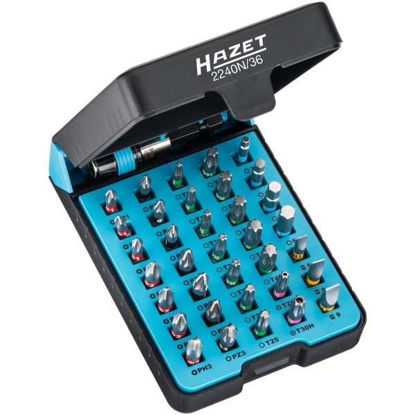 Hazet 36 Pce Screwdriver Bit Set 1/4in Hex 2240N/36