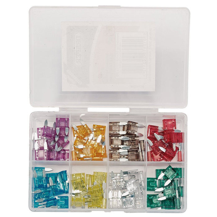 Draper Tools Mini Automotive Plug-In Fuse Assortment (100 Piece)