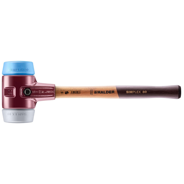 Halder SIMPLEX Soft-Face Mallet Cast Steel Housing Wood Handle TPE-Mid/TPE-Soft 2760g