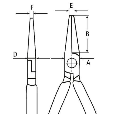 Knipex 37 21 125 Flat Nose Pliers for Precision Mechanics