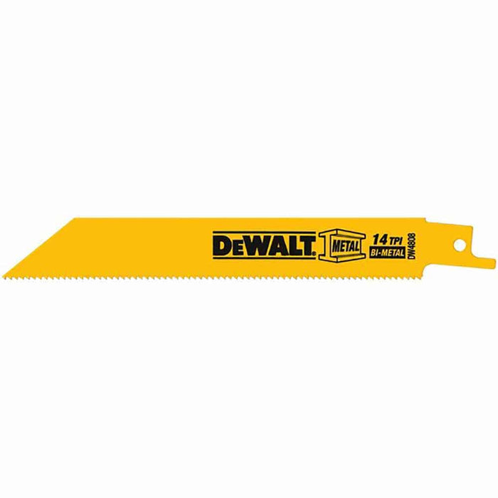 Dewalt 6in 14TPI Bi-Metal Reciprocating Saw Blade 5Pk