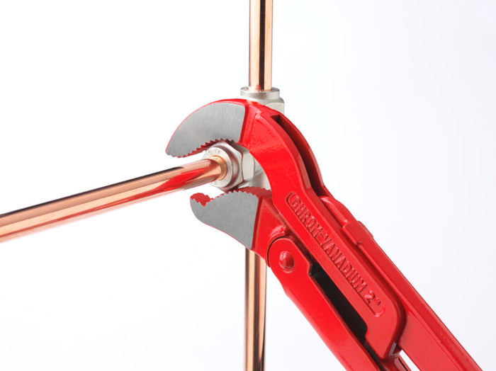 Unior 482/6 Pipe Wrench 45° Swedish Pattern S-Form 2in