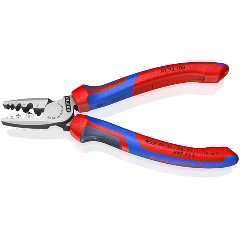 Knipex 97 72 180 Crimping Pliers for Wire Ferrules
