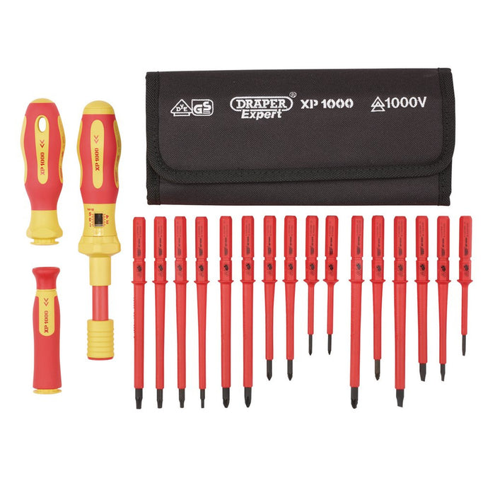 Draper Expert XP1000® VDE Interchangeable Torque Screwdriver Set, 19 Pce