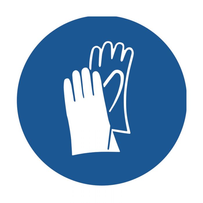 Brady Pictogram Hand Protection Self Adhesive Vinyl 200mm Diameter