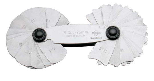 Elora Radius Gauge concave and convex 1 0-7mm 8421