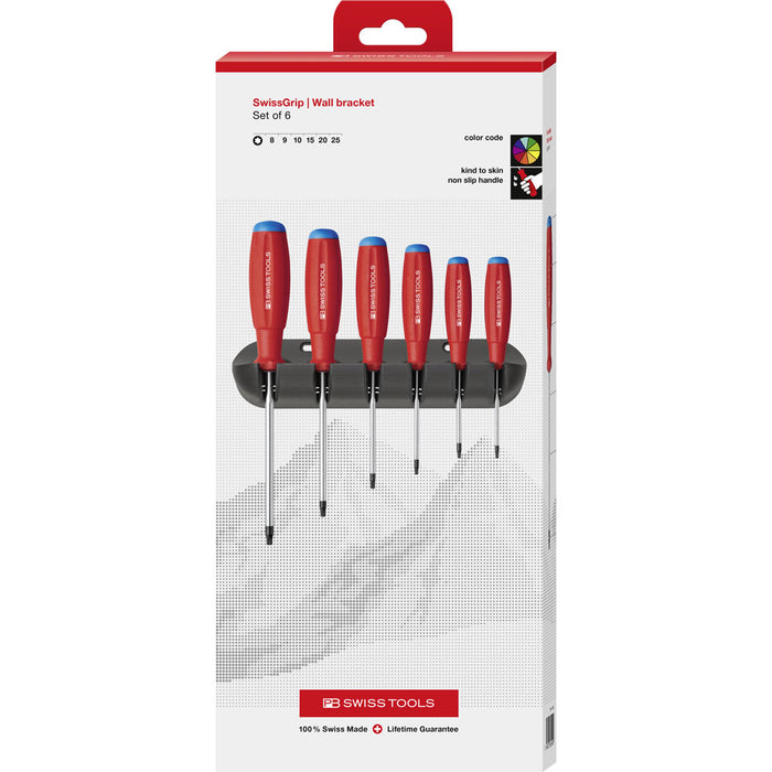PB Swiss Torx SwissGrip Screwdriver 6 Pce Set in Cardboard Box
