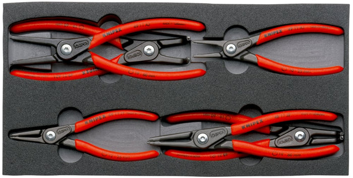 Knipex 00 20 01 V02 Precision Circlip Pliers Set in Foam Tray, 6 Pce