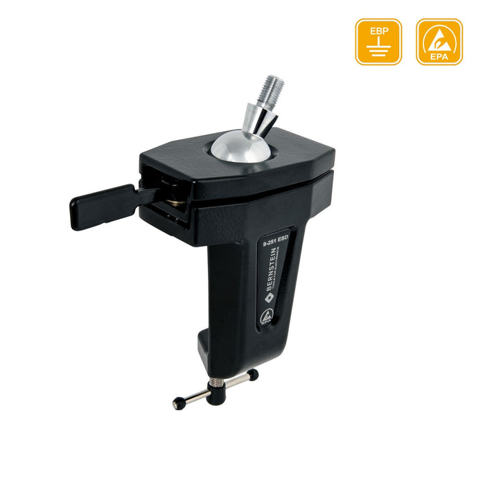 Bernstein ESD Ball Joint Base SPANNFIX for Clamping On 80mm Black