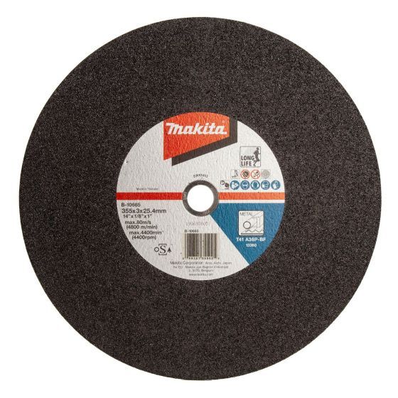 Makita 355mm Metal Cut Off Wheel Performance 5 Pack