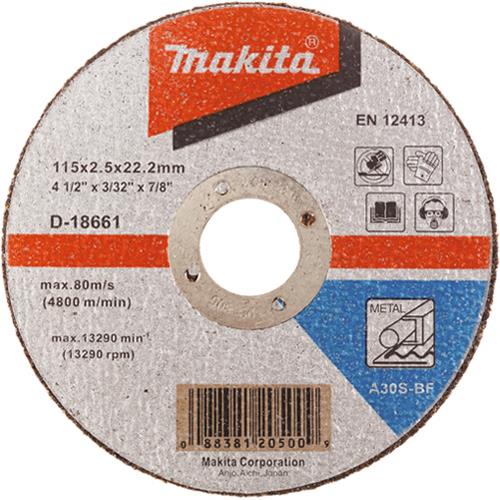 Makita Metal Cutting Discs 115 x 2.5 x 22.23mm 10 Pack