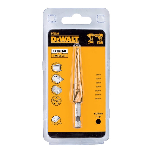 Dewalt Extreme Impact Step Bits 6-12mm 1mm Steps