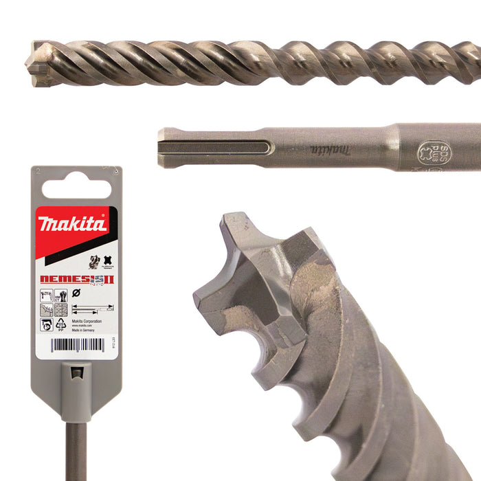 Makita Nemesis 2 SDS Plus 4-Cutter 8x265mm Drill Bit