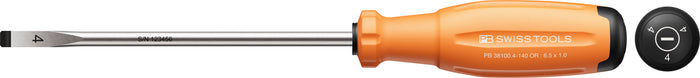 PB Swiss RainBow SwissGrip Evo Slotted Screwdriver 1.0 x 6.5 x 140mm Orange