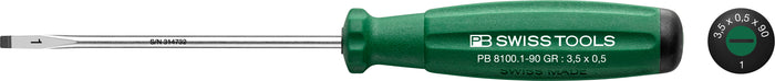 PB Swiss 8100 RB SwissGrip Slotted Screwdriver 0.5 x 3.5 x 90mm