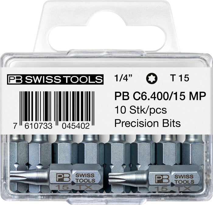 PB Swiss C6 400 MP Torx TX15 PrecisionBit Design C 6.3 (1/4