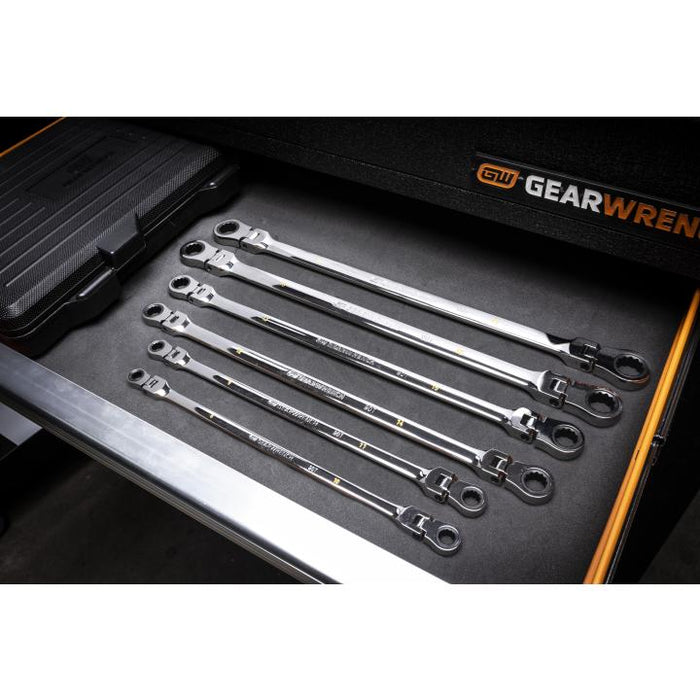 Gearwrench 86830 6 Piece 90T Double Flex Gearbox Metric Set
