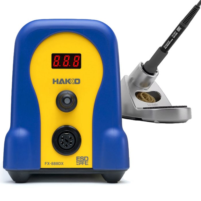 Hakko FX888DX Soldering Station Blue/Yellow 90 Watt (Genuine) WITH FREE PAIR OF TR25 CUTTERS