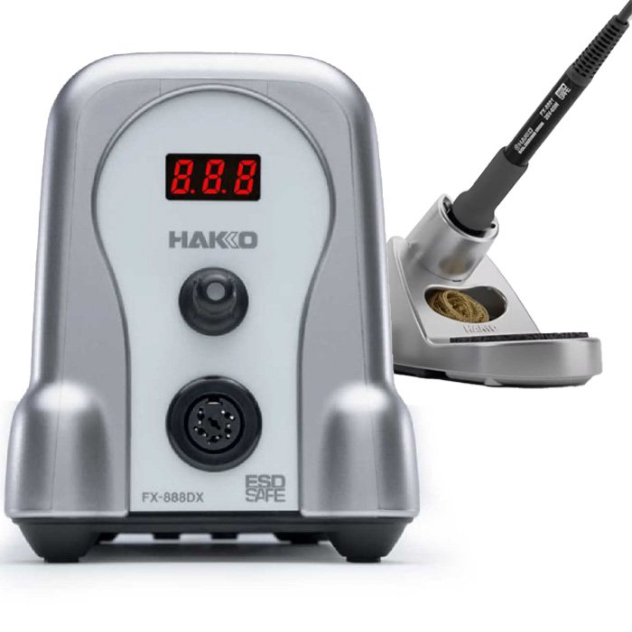 Hakko FX888DX Soldering Station Silver 90 Watt (Genuine) WITH FREE PAIR OF TR25 CUTTERS