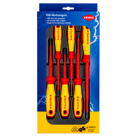 Knipex 1000 VDE Screwdriver Set 6 Pce 00 20 12 V02