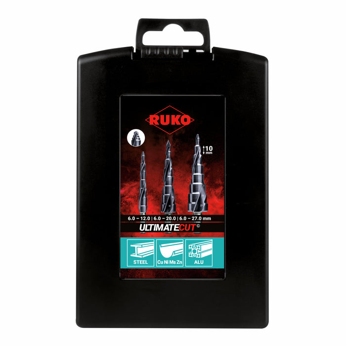 Ruko UltimateCut Multidrill Set HSS RUnaTEC with FLOWSTEP® Tip 3 Piece