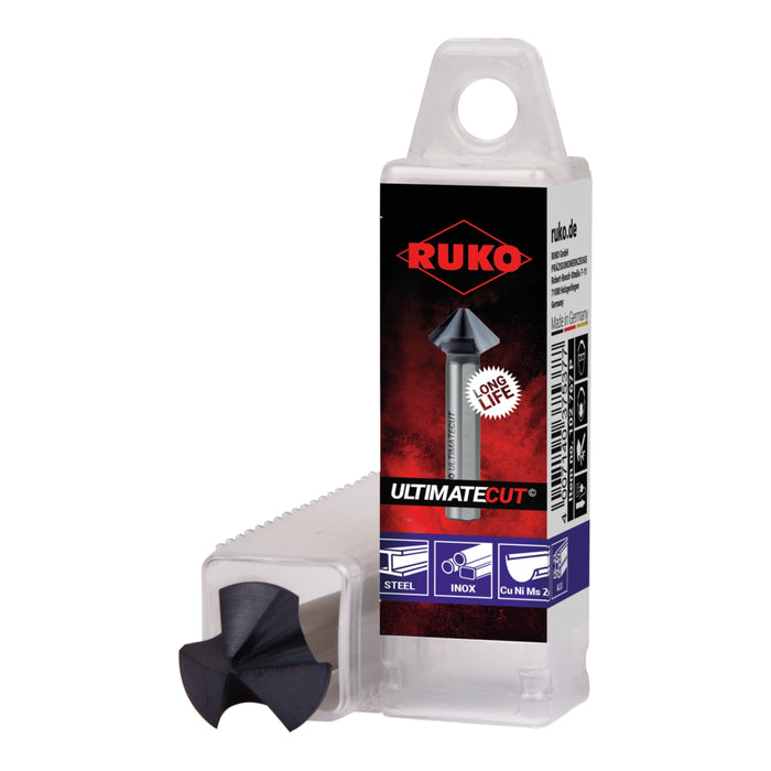 RUKO Ultimatecut Taper & Deburring Countersinker HSS RUnaTEC DIN 335 Type C 90° Ø 6.3mm